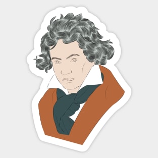 Ludwig Van Beethoven - portrait Sticker